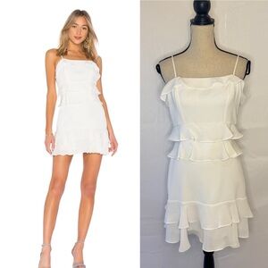NWT Parker Kristie White Ruffle Dress
